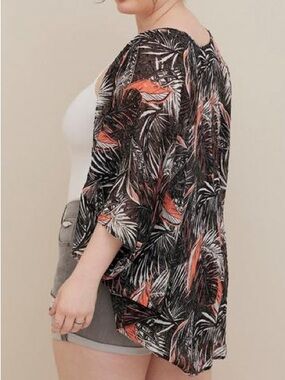 Chiffon Clip Dot Cocoon Kimono